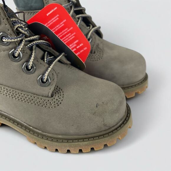 NEW Timberland Toddler Premium Waterproof Boots Gray Nubuck 6" Size 7 Toddler - Picture 8 of 8